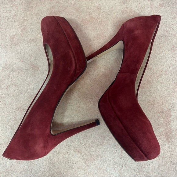 Michael Kors Merlot Suede Platform Pumps - Picture 7 of 16